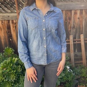 Chambray Button-Up Shirt - copy